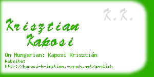 krisztian kaposi business card