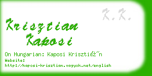 krisztian kaposi business card